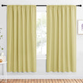 NICETOWN Bedroom Window Curtain Panels, Paler Yellow, 2 Panels, 62 in x 72 in (W x L), Window Treatment Thermal Insulated Rod Pocket Room Darkening Curtains/Drapes for Patio Door