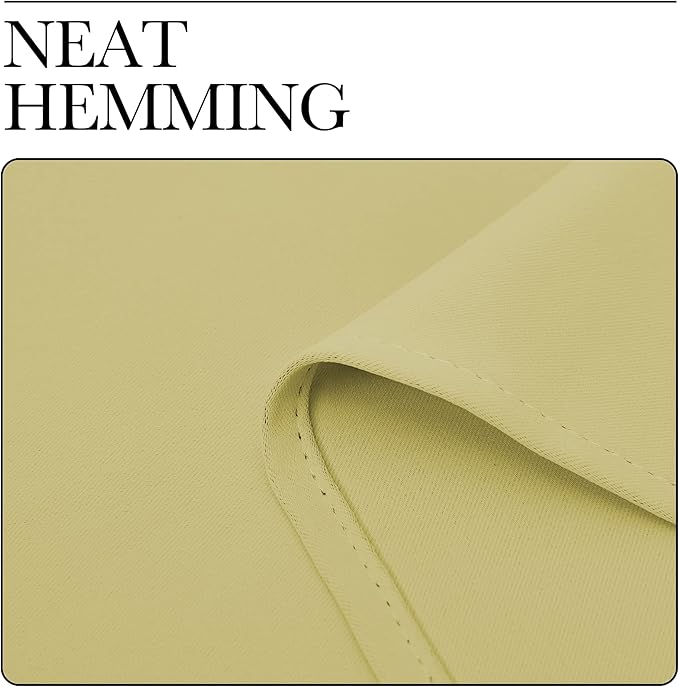 NICETOWN Blackout Curtains & Drapes for Bedroom, Paler Yellow, W34 x L40, Set of 2, Triple Weave Grommet Top Thermal Insulated Light Blocking Panels for Bathroom/Living Room