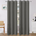 Joydeco Blackout Curtains 90 Inches Long 2 Panels Set, Thermal Insulated Long Curtains& Drapes 2 Burg, Room Darkening Drapes for Bedroom Living Roomw (Light Grey, W37 x L90 Inch)