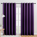 NICETOWN Room Darkening Draperies Window Curtain Panels, Royal Purple, 2 Panels, W60 x L84 -inch, Thermal Insulated Grommet Room Darkening Curtains for Bedroom