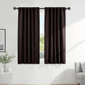 Pony Dance Blackout Curtains Thermal Insulated Window Treatment Panels Room Darkening Shade Drapes for Living Room Back Tab/Rod Pocket Bedroom Draperies, 34 x 63 Inch, Brown, 2 Panels