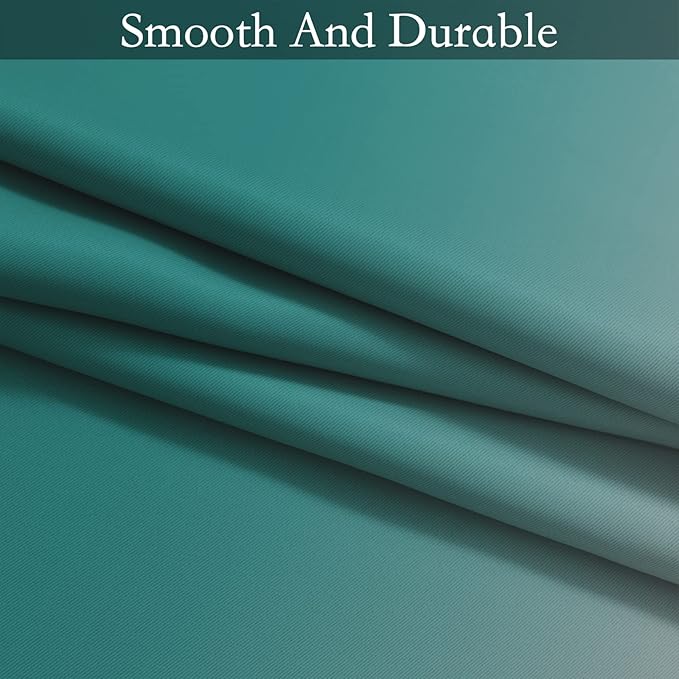 SimpleHome Ombre Room Darkening Curtains 82 inches Length for Bedroom,Grommet Gradient Light Blocking Teal Window Curtains for Living Room,2 Panels, 52x82 inches
