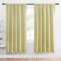 NICETOWN Window Curtains Blackout Drapes, Paler Yellow, 1 Pair, 52 by 72-Inch, Thermal Insulated Solid Rod Pocket Blackout Curtains/Draperies for Living Room