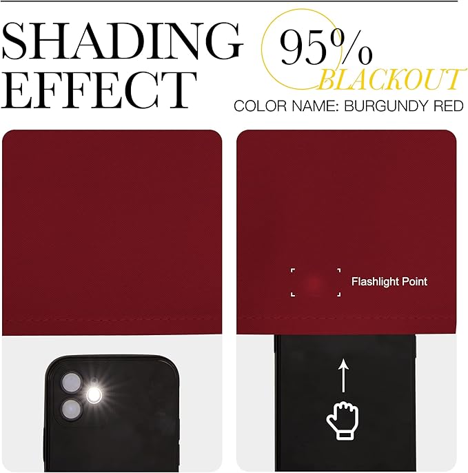 NICETOWN Christmas Burgundy Red Blackout Drapes - Window Treatment Light Blocking Privacy Curtain Panels for Window Decoration (Set of 2, 42 inches by 90-inch)