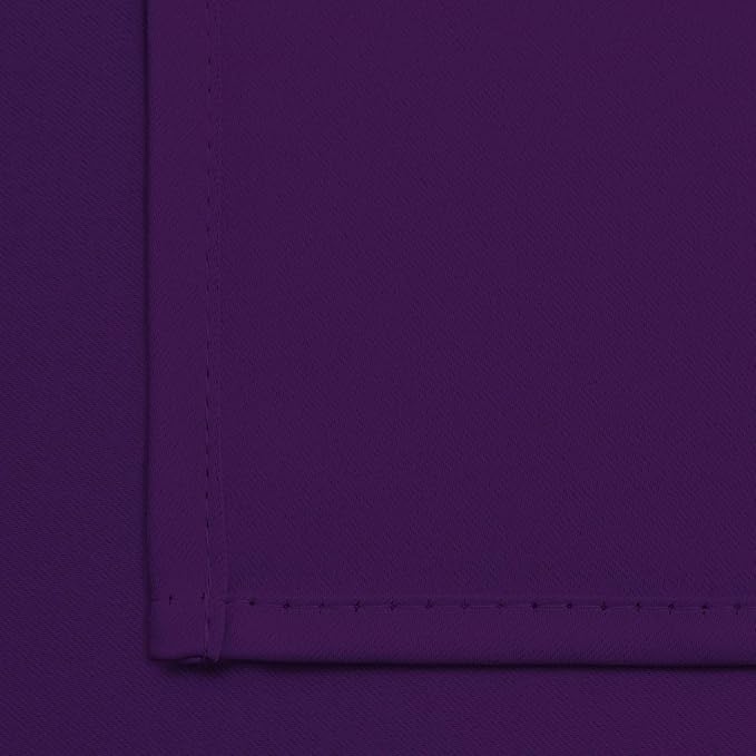 Yakamok Blackout Curtains Room Darkening Thermal Insulated Window Panels,Solid Grommet Top Drapes for Bedroom/Living Room(62Wx84L, Purple, 2 Panels)