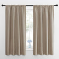 NICETOWN Blackout Curtains for Bedroom, Blackout Curtain Panels, Taupe, 1 Pair, 42 by 45-inch, Window Treatment Energy Saving Thermal Insulated Solid Rod Pocket Blackout Drapes/Draperies