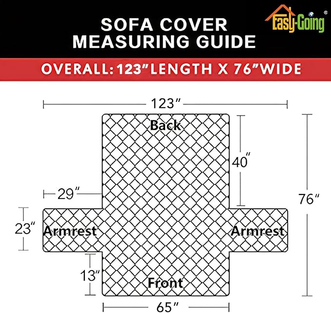 Easy-Going Reversible Couch Cover for 3 Cushion Couch Sofa Cover for Dogs Water Resistant Furniture Protector Cover with Foam Sticks Elastic Straps for Pet Cat (Sofa, Ivory/Ivory)