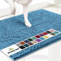 Muddy Mat® | Super Absorbent Door Mat Indoor, Microfiber Quick Dry Chenille Entryway Rug, Non-Slip Front Door Mat, Indoor Mats for Entryway, Machine Washable Pet Rug, Sky Blue 18"x28"