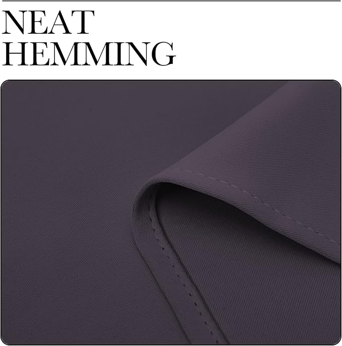 NICETOWN Bedroom Curtains Blackout Drapery Panels, 2 Panels, 70 x 108 inches, Greyish Purple, Three Pass Microfiber Thermal Insulated Solid Ring Top Blackout Window Curtains/Drapes
