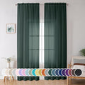 OWENIE Green Sheer Curtain 96 Inches Long 2 Panels Set for Christmas Decoration, Light Filtering Clear Sheer Curtain 95 for Bedroom/Living Room, 2Pcs, Each 42" W x 96" L