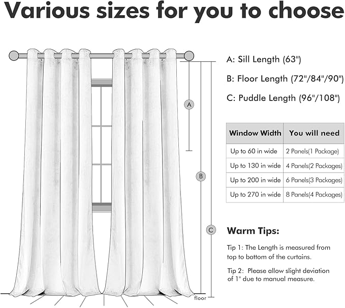MIULEE Elegant Velvet Curtains Gold Grommet Curtains Fall Thermal Insulated Soundproof Room Darkening Blackout Curtains/Drapes for Girls & Lady Living Room/Bedroom Decor 52 x 96 Inch 2 Panels