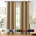 MIULEE Taupe Brown Blackout Curtains for Bedroom Living Room 84 Inches Long 2 Panels, Thermal Insulated Room Darkening Drapes Solid Grommet Noise Reduction Light Blocking Window Treatments 40x84 Inch