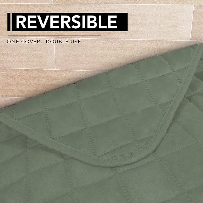 Easy-Going Sectional Couch Covers for Dogs L Shape Sofa Cover Reversible Sofa Slipcover Chaise Lounge Cover Furniture Protector Cover for Pets Dog Cat (42 x 52 inches, Greyish Green/Greyish Green)