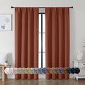 Simplebrand Ava Terracotta Blackout Curtains for Bedroom, 72 Inch Length, 2 Panels, Privacy Thermal Insulated, Rod Pocket, Window Curtains for Patio, French Door, W40 x L72 Inch