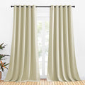 NICETOWN Room Darkening Curtain Panels for Cafe, Thermal Insulated Grommet Room Darkening Draperies/Drapes for Window (Beige, 2 Panels, W70 x L95 -inch)