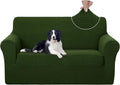 U-NICE HOME Loveseat Cover Stretch Couch Cover Sofa Cover Sofa Slipcover Furniture Protector for 2 Cushion Couch Sofa Pet Friendly(Loveseat, Bronze Green)