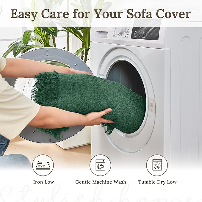 HOMERILLA Christmas Couch Covers,Sectional Couch Covers L Shaped Sofa Cover Blanket 2 Pieces L Shape Sofa Decoration Protector for Pets Dogs(Vintage Green, XXX-Large)