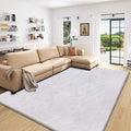 ORINOVA Faux Fur Rug 6x9 Plush Washable Area Rugs for Bedroom Fluffy Rabbit Fur Rug for Living Room Light Grey Rugs Teen Room Home Decor Rectangle