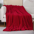 JIAHANNHA Red Throw Blanket Fleece Blanket Throw Size(50 by 70 Inches),Super Soft Cozy Plush Blanket for Couch Sofa Bed,Lightweight Warm Bed Blankets for Adults,All Season