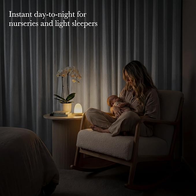 NICETOWN Farmhouse 100% Blackout Linen Curtains for Bedroom, Off White, W52, 2 Pieces, Noise Reducing Textured Linen Look 95 inch Length Curtains for Living Room