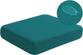 Water Repellent Sofa Cushion Covers, Stretch Sofa Seat Slipcover Furniture Protector for Sofa Pets with Elastic Bottom (Large, Dark Teal)