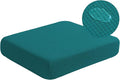 Water Resistant Couch Cushion Covers Stretch Sofa Seat Slipcover for Pets, Thick RV Dinette Cushion Covers Sofa Protector, Washable (Small, Dark Teal)