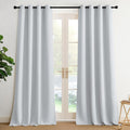 NICETOWN Room Darkening Draperies Curtains Panels, 2 Panels Greyish White W52 x L108