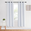 NICETOWN White Room Darkening Draperies and Curtains, Set of 2, 34 by 70 Inch, Home Fashion Energy Saving Grommet Top Room Darkening Drape Panels for Bedroom