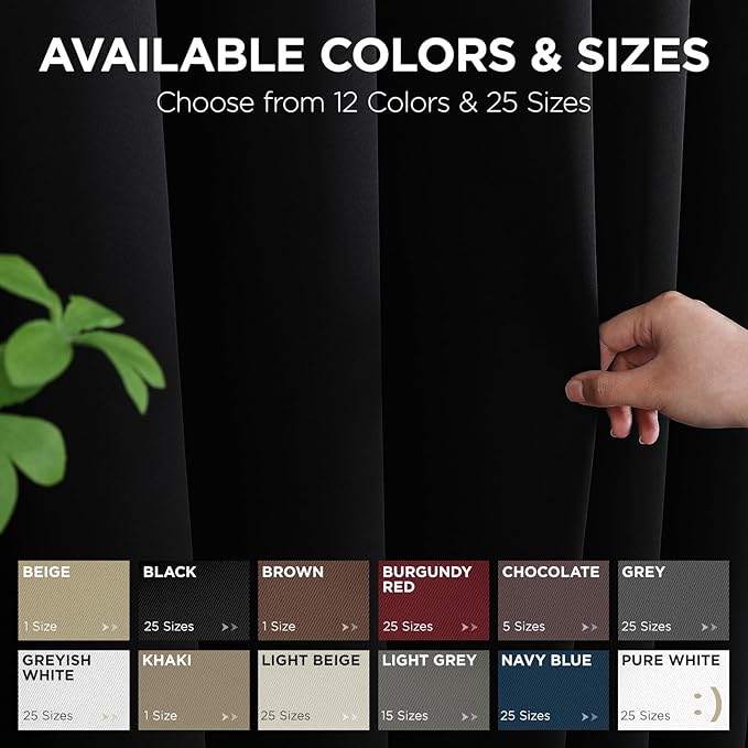 Joydeco Blackout Door Curtain for Doorway Privacy 78 Inches Long, Grommet Closet Curtain for Open Closet, Room Divider for Bedroom Living Room (Black, 52Wx78L, 1 Panel)