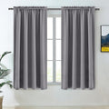 DWCN Grey Room Darkening Blackout Curtains - Thermal Insulated Privacy Energy Saving Window Curtain Drapes 52 x 54 inch Length, Set of 2 Bedroom Living Room Curtains