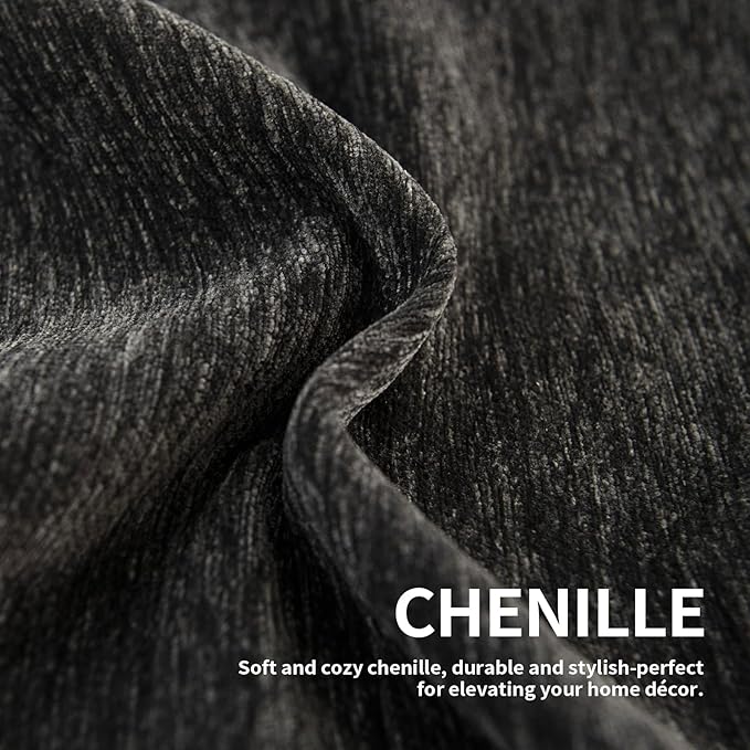 Couch Cover for Dogs, Boho Sofa Covers for 3 Cushion Couch, Chenille Sofa Slipcover for Pets Washable, L-Shape Sectional Couch Cover Soft Throw Blankets with Tassels(71x118,Charcoal Grey)