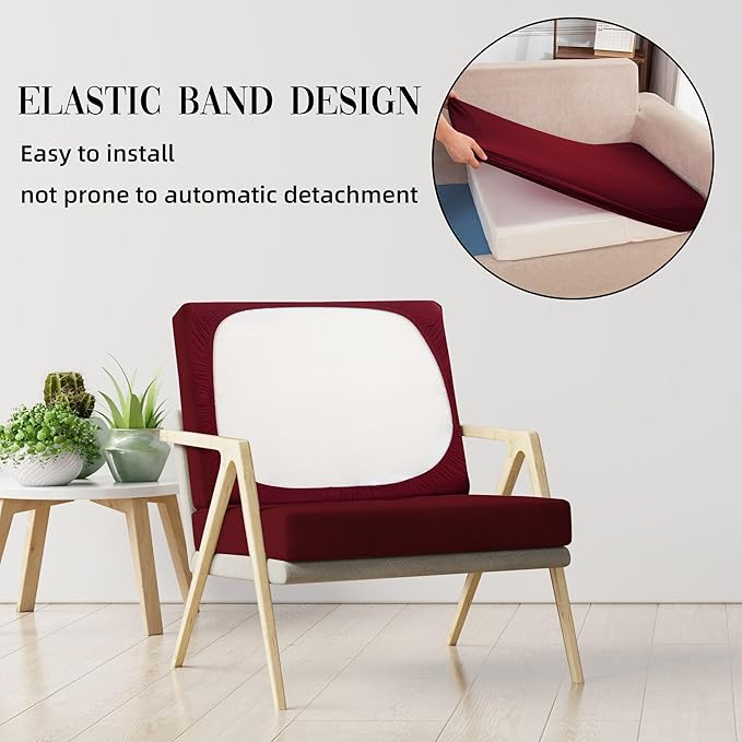 Outdoor Cushion Covers Set,8PCS Patio Furniture Couch Seat Slipcovers, Replacement for Sofa Sectional Chair(Cover，Only)