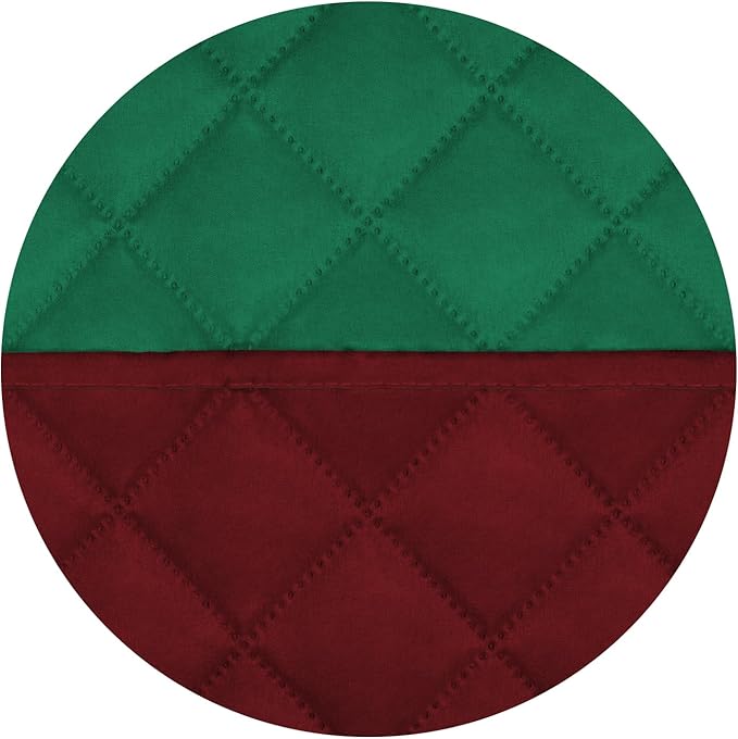 PureFit Reversible Quilted Sofa Cover, Water Resistant Slipcover Furniture Protector, Washable Couch Cover with Non Slip and Elastic Straps for Kids, Pets (Oversized Sofa, Green/Red)