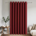 Joydeco Blackout Patio Sliding Door Curtains 96 Inches Long, Grommet Privacy Room Divider Curtains, Extra Wide Thermal Blackout Drapes for Bedroom Living Room (Burgundy Red, 100Wx96L, 1 Panel)
