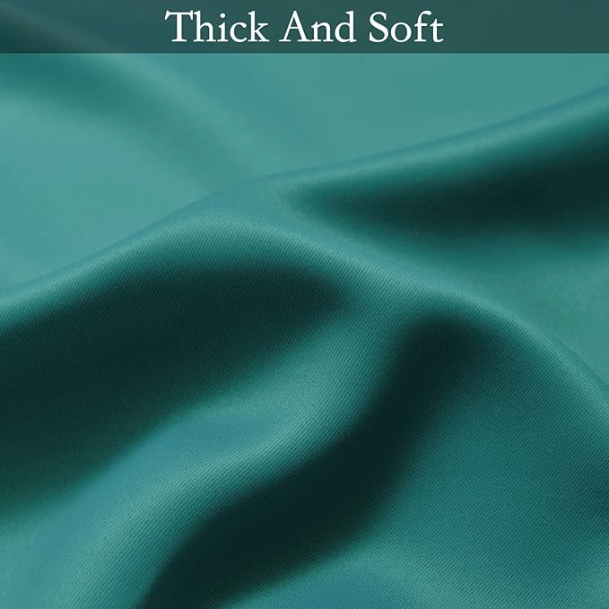 SimpleHome Ombre Room Darkening Curtains 45 inches Length for Bedroom,Grommet Gradient Light Blocking Teal Gradient Window Curtains for Living Room,2 Panels, 52x45 inches