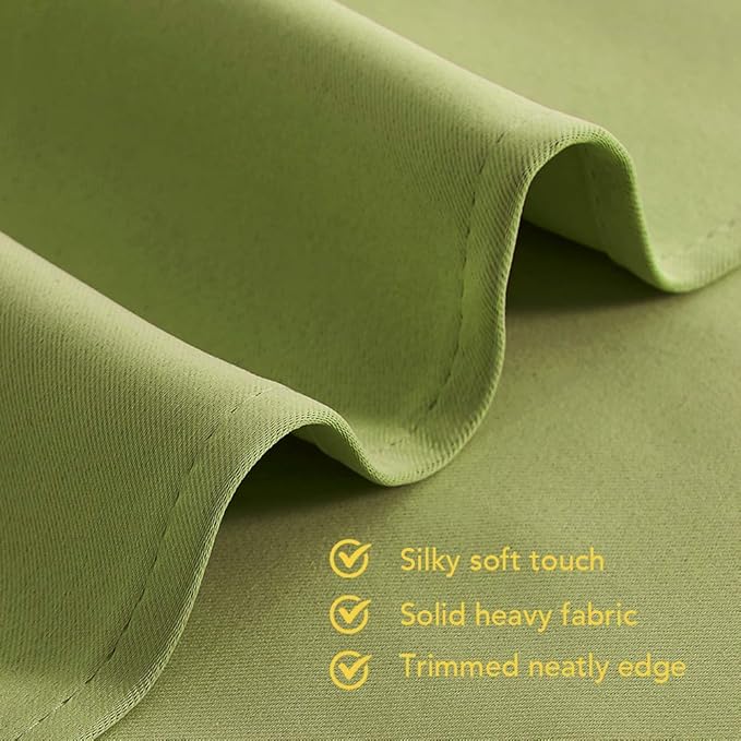 NICETOWN Window Drapery Panels Blackout Curtains, Window Treatment Thermal Insulated Solid Grommet Blackout Drapes for Bedroom (Set of 2 Panels, 42 by 72 Long, Fresh Green)