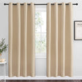 NICETOWN Blackout Draperies Curtains Panels - Window Treatment Thermal Insulated Solid Grommet Blackout Curtains/Panels/Drapes for Bedroom (Set of 2 Panels, 55 by 78 Inch, Biscotti Beige)