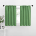 NICETOWN RV Blackout Curtains for Camper Windows, Froest Green, 34" x 30", Set of 2, Kitchen Curtains, Short Blackout Drapes, Thermal Insulated Rod Pocket Window Treatment Draperies for Nursery