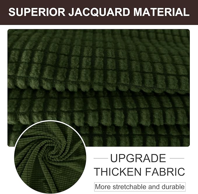 U-NICE HOME Stretch Couch Cover Sofa Cover Washable Sofa Slipcover Furniture Protector for 3 Cushion Couch Sofa Pet Friendly(Sofa, Bronze Green)