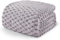 Exclusivo Mezcla Fleece King Blanket for Bed, Extra Large Fuzzy Light Grey Bed Blankets, Soft Cozy Plush Sofa Throws for All Seasons, 90x104 Inches