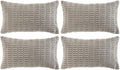 Fancy Homi 4 Packs Grey Decorative Throw Pillow Covers 12x20 Inch for Living Room Couch Bed, Rustic Modern Farmhouse Boho Home Decor, Soft Plush Corduroy Gray Cute Square Accent Cushion Case 30x50 cm