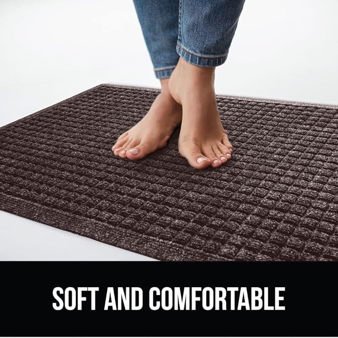 GORILLA GRIP® Ultra Absorbent Front Door Mat Outside Entrance 72x24, Traps Dirt and Moisture, HydroABSORB Indoor Outdoor Doormat Holds Up to 2.75 Cups Water, Stain & Fade Resistant Welcome Mat Coffee