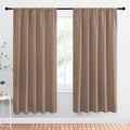 NICETOWN Kids Blackout Curtain Panels - Window Treatment Thermal Insulated Solid Rod Pocket Blackout Drapes for Bedroom (Cappuccino, Set of 2, 52 by 72 Inch)