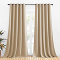 NICETOWN Room Darkening Draperies Window Curtain Panels, Thermal Insulated Grommet Room Darkening Curtains for Bedroom (Biscotti Beige, 2 Panels, W70 x L108 -inch)