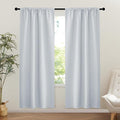 NICETOWN 1 Panel Room Darkening French Door Curtain, Thermal Insulated Front Glass Door Doorway Privacy Sidelight Rod Pocket and Ceiling Track Curtain for Kitchen, 36" x 72", Greyish White