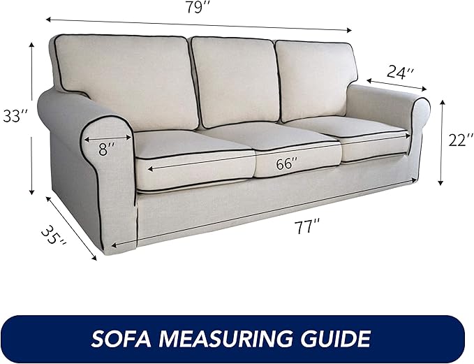 PureFit Super Stretch Sofa Slipcover – Spandex Non Slip Soft Couch Sofa Cover, Washable Furniture Protector with Non Skid Foam and Elastic Bottom for Kids, Pets （Sofa, Peacock Blue）
