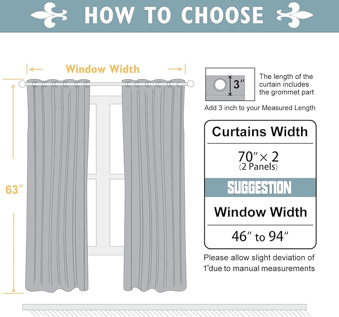 ChrisDowa Blackout Curtains 70 inches Wide for Bedroom - 2 Panels Set Extra Wide Grommet Thermal Insulated Room Darkening Curtains for Living Room (Pink, 70 x 63 Inch)