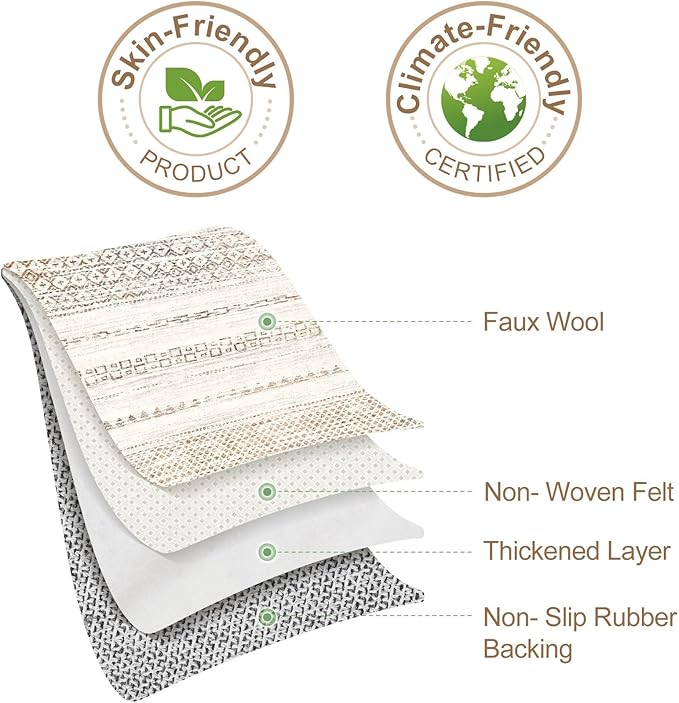 Nakagishi 5x7 Area Rugs Living Room: Washable Boho Large Neutral Soft Rug Modern Stain Resistant Moroccan Indoor Non-Slip Carpet for Bedroom Nursery Kid Playroom Office Dining Room Classroom- Colorful