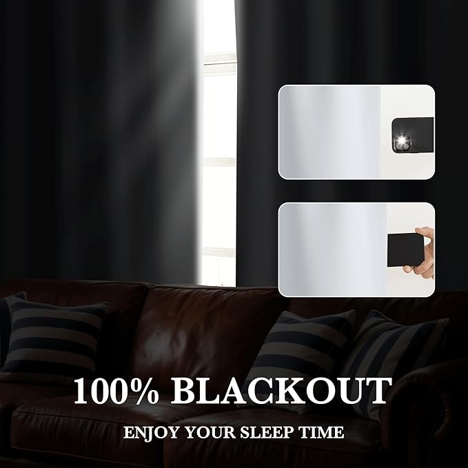 RYB HOME White 100% Blackout Curtains, Short Thermal Insulated Heat & UV Blocking Total Room Darkening Privacy Drapes for Small Window, Width 29 by Length 30, White, 2 Panels