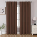 CUCRAF Brown Blackout Curtains 84 inch Length 2 Panels Set, Rod Pocket Room Darkening Drapes for Bedroom Living Room, Insulated Thermal Light Blocking Window Curtain (W52 x L84 Inch)